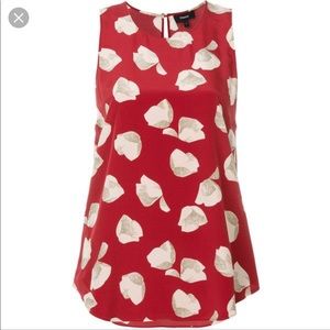 Theory Zabetha Floral Silk Top